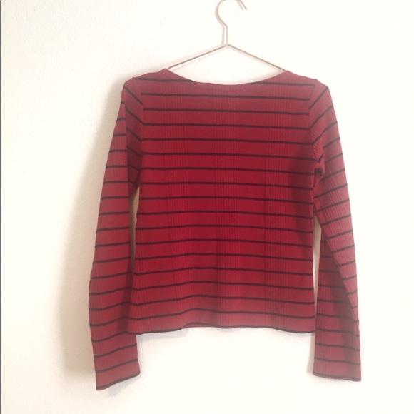 Tommy Hilfiger Ribbed Striped Long Sleeve Top-Sz.M - Picture 7 of 8